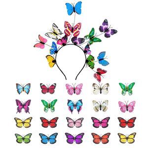 2825 Butterfly Fascinators Multicolor Headband Hair Clips For Women
